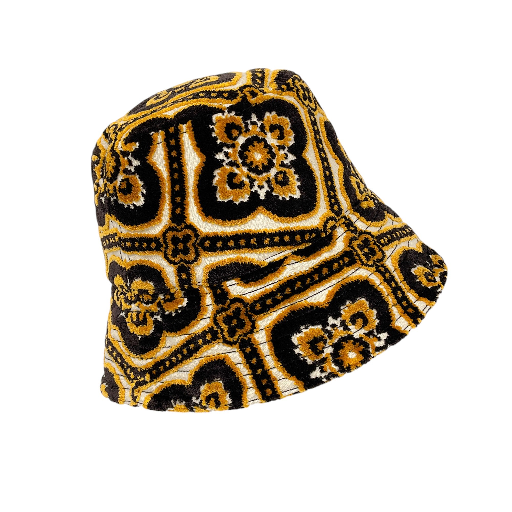 Etro Gold / Black Velvet Bucket Hat