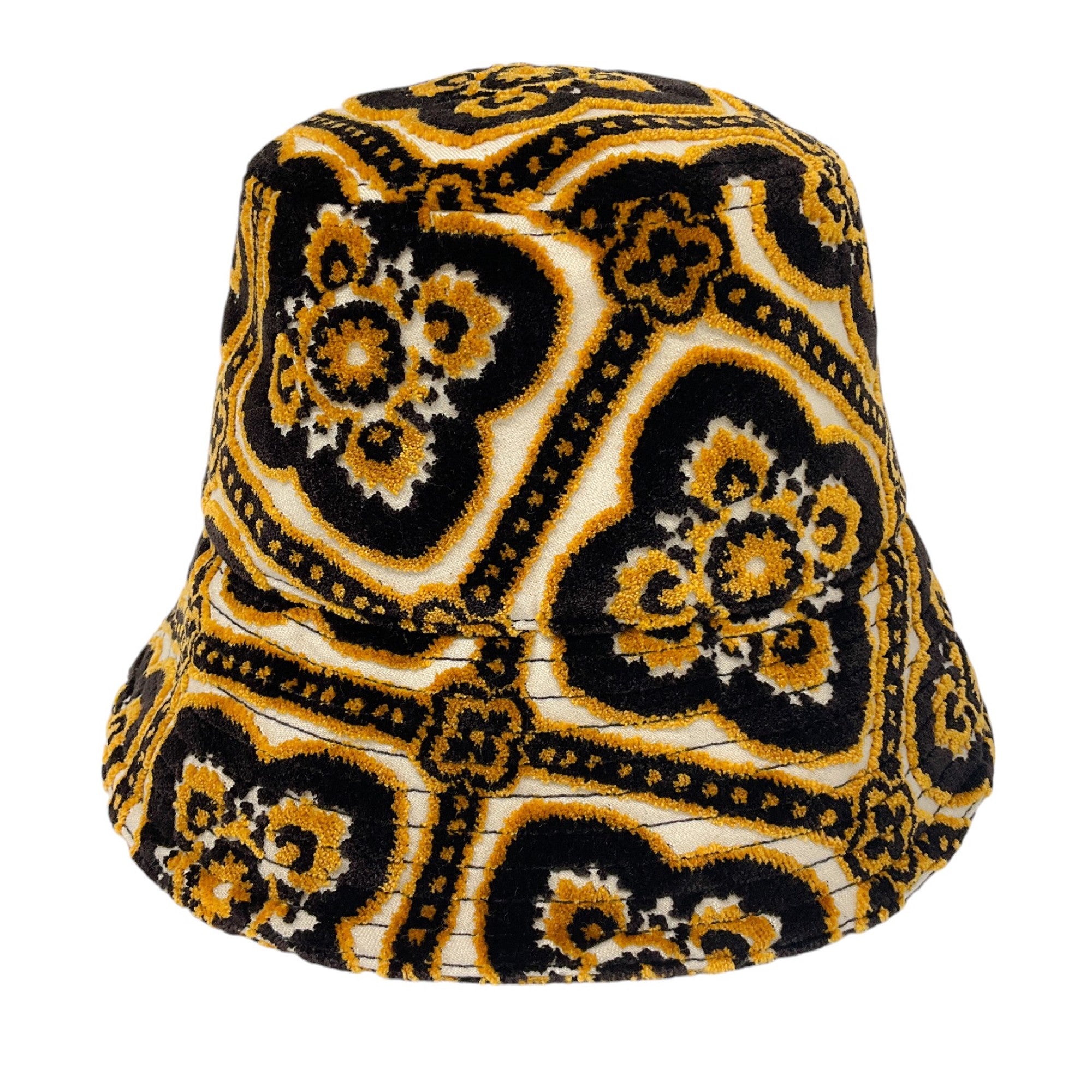 Etro Gold / Black Velvet Bucket Hat