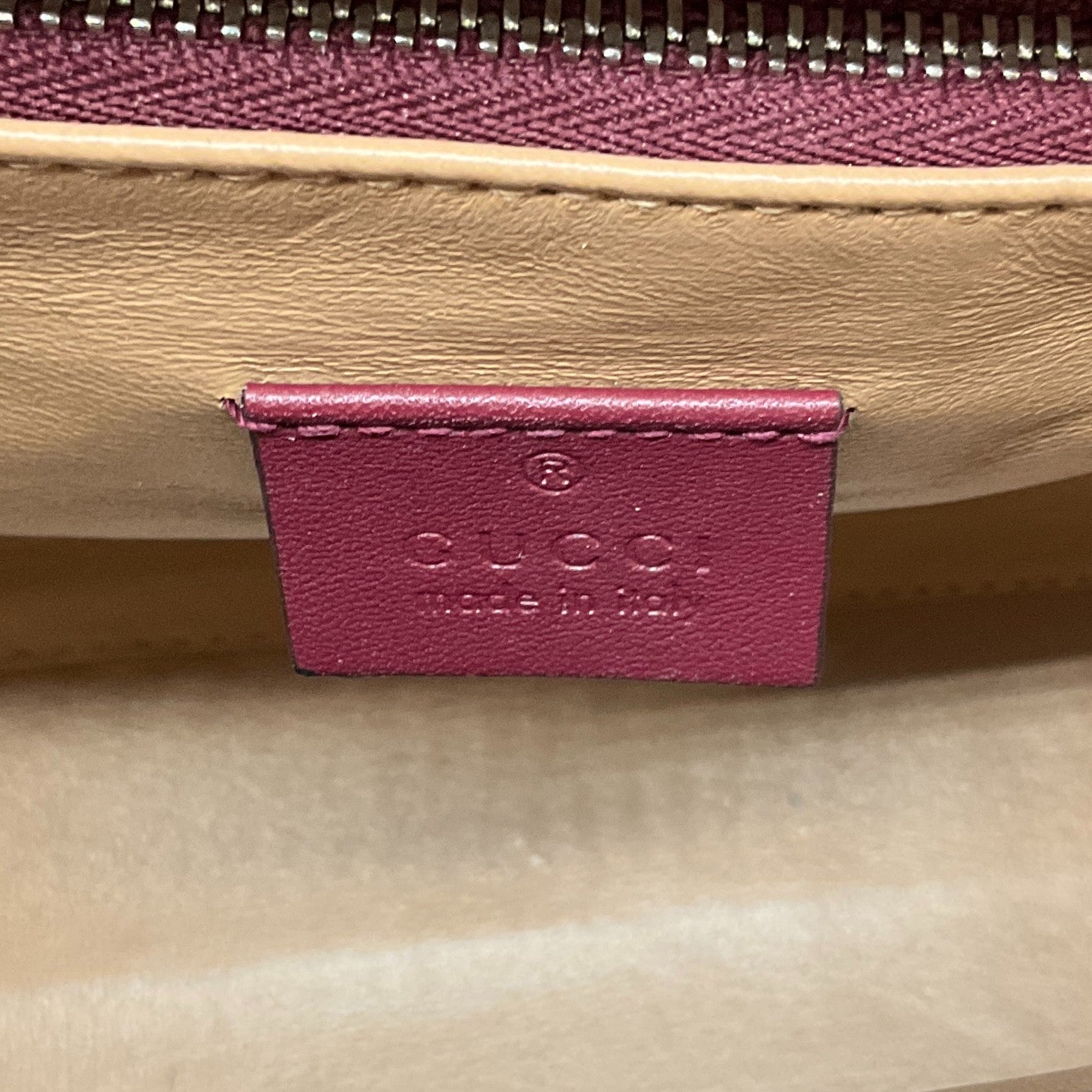 Gucci Cerise Snakeskin Zumi Satchel