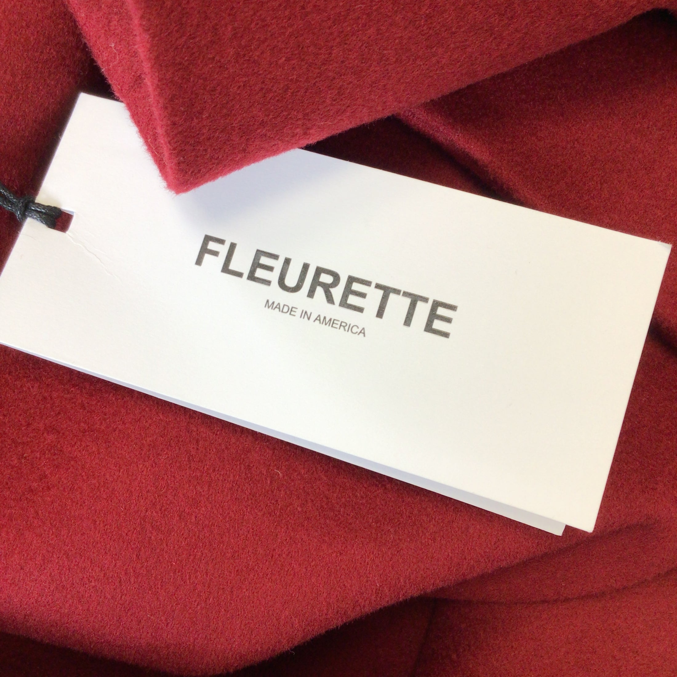Fleurette Pomegranate Wool Trench Coat