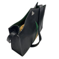Load image into Gallery viewer, Hermes Rare Vintage 1963 Black / Green / Yellow Grained Leather Shoulder Bag
