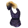 Load image into Gallery viewer, Moncler Purple Rue Raccoon Fur Trimmed Quilted Down Puffer Nylon Vest
