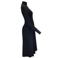 Load image into Gallery viewer, Balenciaga Black Long Sleeved Turtleneck Nylon Stretch Dress with matching gloves
