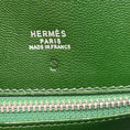 Load image into Gallery viewer, Hermes Rare Vintage 1963 Black / Green / Yellow Grained Leather Shoulder Bag
