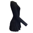 Load image into Gallery viewer, Alaia Black Long Sleeved Bateau Neck Wool Knit Sweater
