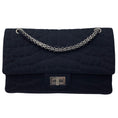 Load image into Gallery viewer, Chanel Black Quilted Jersey 2.55 Flap Handbag
