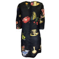 Load image into Gallery viewer, Oscar de la Renta Black Multi Printed Jacquard Dress
