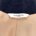 Load image into Gallery viewer, Fleurette Dark Navy Blue Toscana Wool Coat with Lamb Shearling Collar
