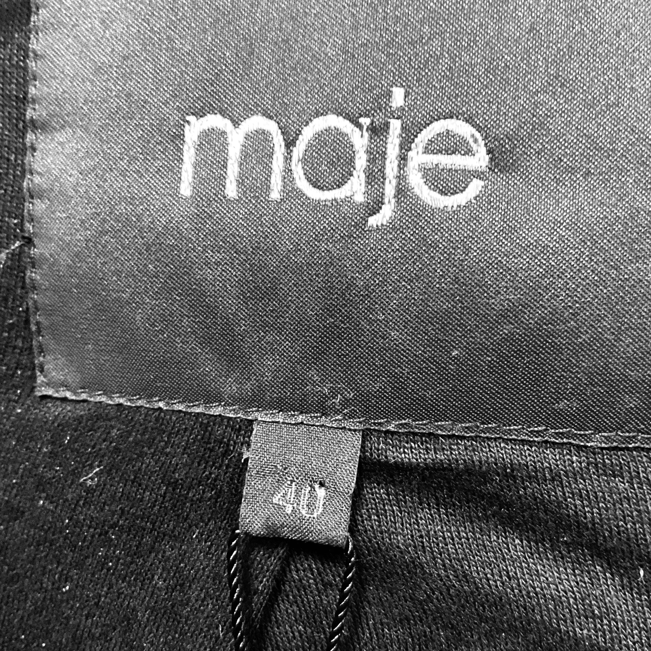 Maje Black / Silver Sequined Doucette Blazer Jacket