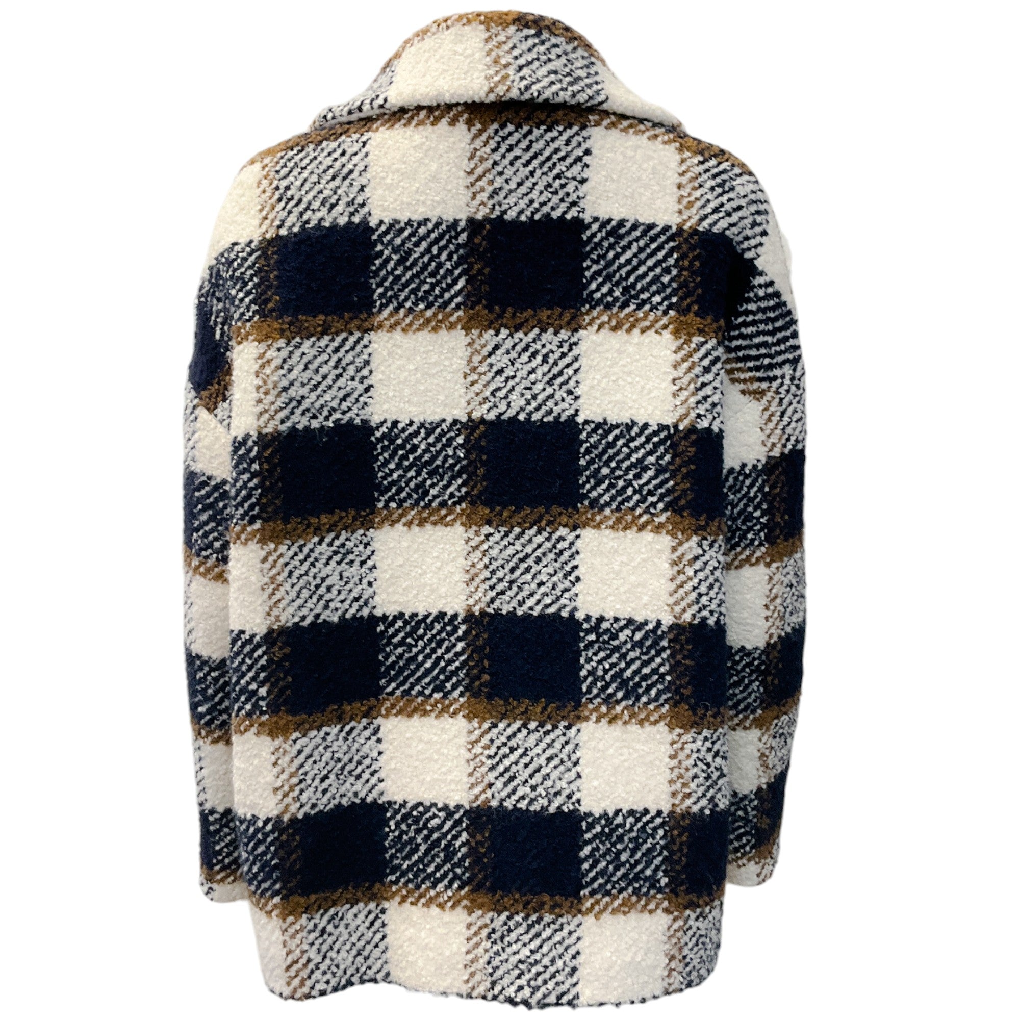 Herno Navy / Cream Wool Plaid Jacket