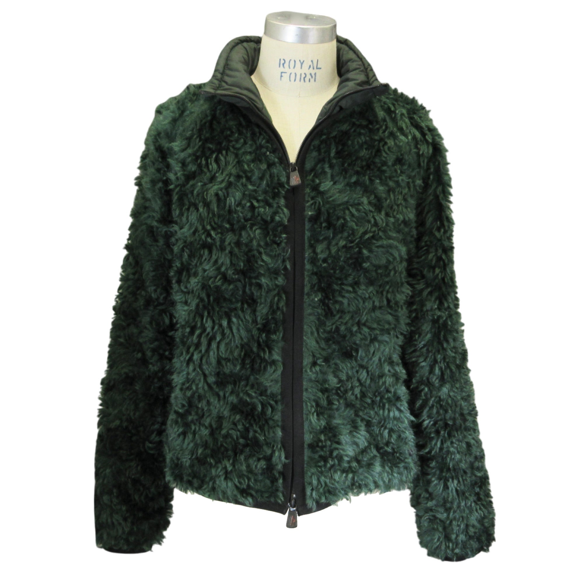 Moncler Green Grenoble Sopranes Mohair Jacket