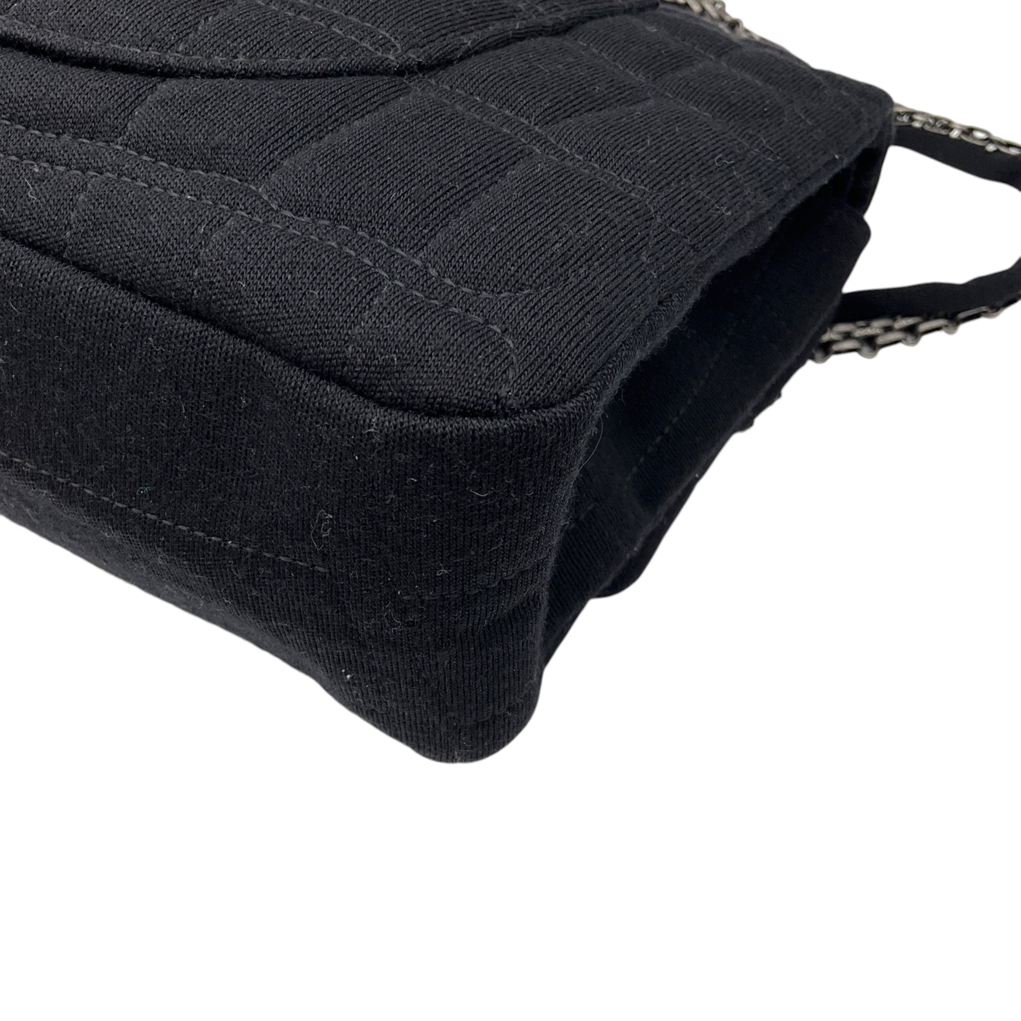 Chanel Black Quilted Jersey 2.55 Flap Handbag