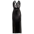 Load image into Gallery viewer, Khaite Black Milo Sequined Midi Dress
