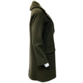 Load image into Gallery viewer, Fleurette Army Green Wool Coat With Shearling Collar
