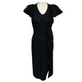 Load image into Gallery viewer, St. John Black Mesh Tulle and Boucle Knit Cocktail Dress
