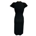 Load image into Gallery viewer, St. John Black Mesh Tulle and Boucle Knit Cocktail Dress
