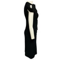 Load image into Gallery viewer, St. John Black Mesh Tulle and Boucle Knit Cocktail Dress
