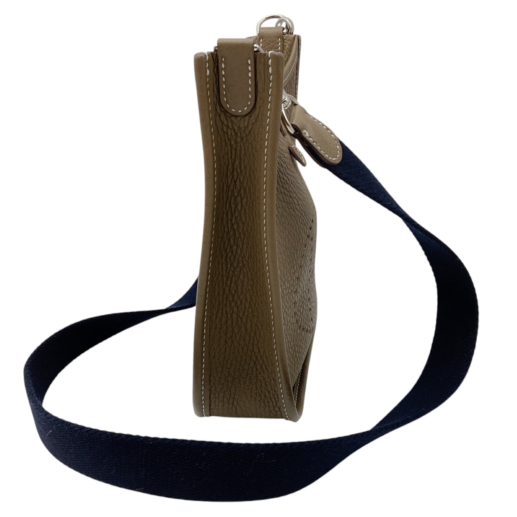 Hermes Taupe Evelyne TPM 16 Leather Handbag