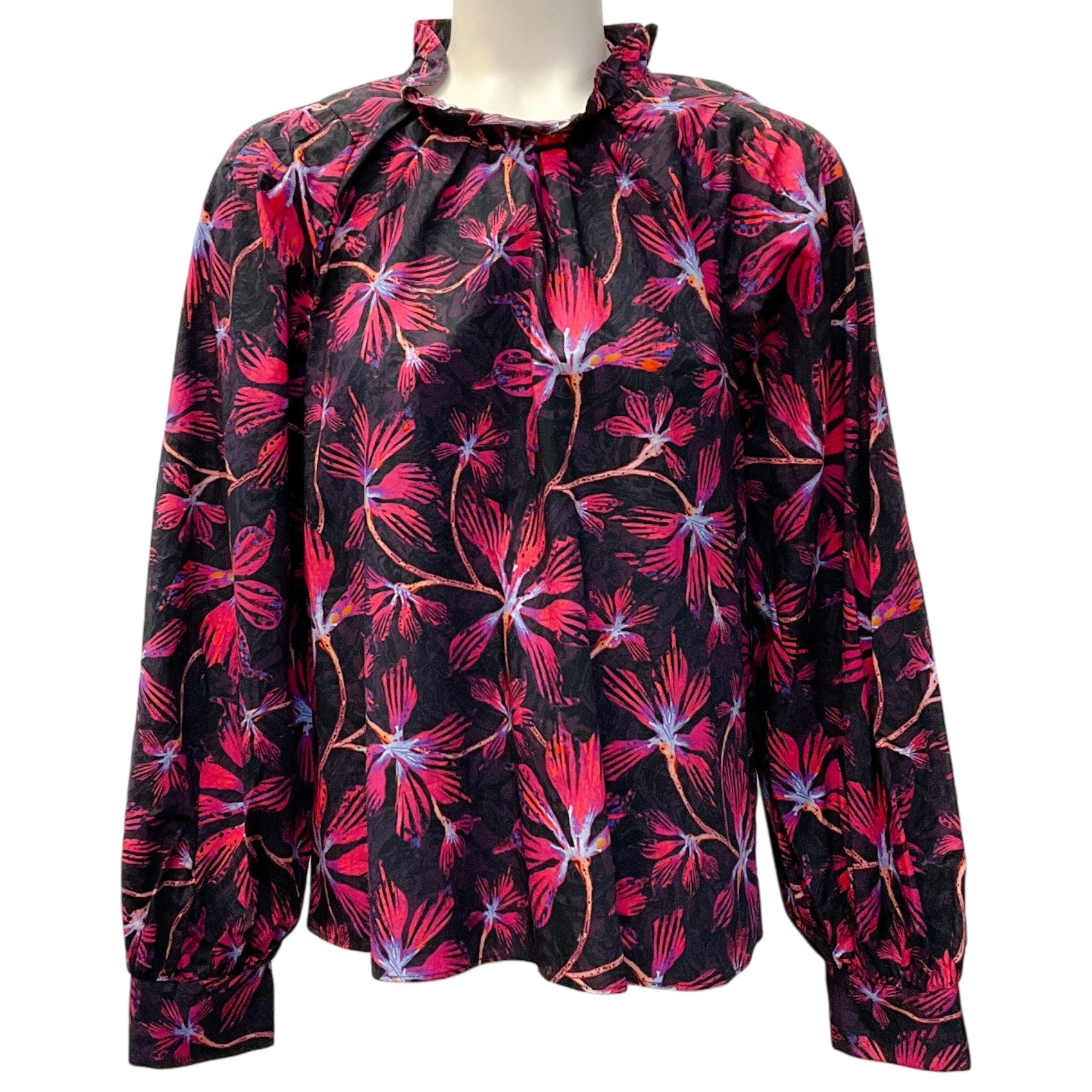 Ulla Johnson Magenta Zinnia Marlie Blouse
