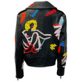 Load image into Gallery viewer, Alice + Olivia x Tom Wasselmann Black Leather Natural Beauty Moto Jacket
