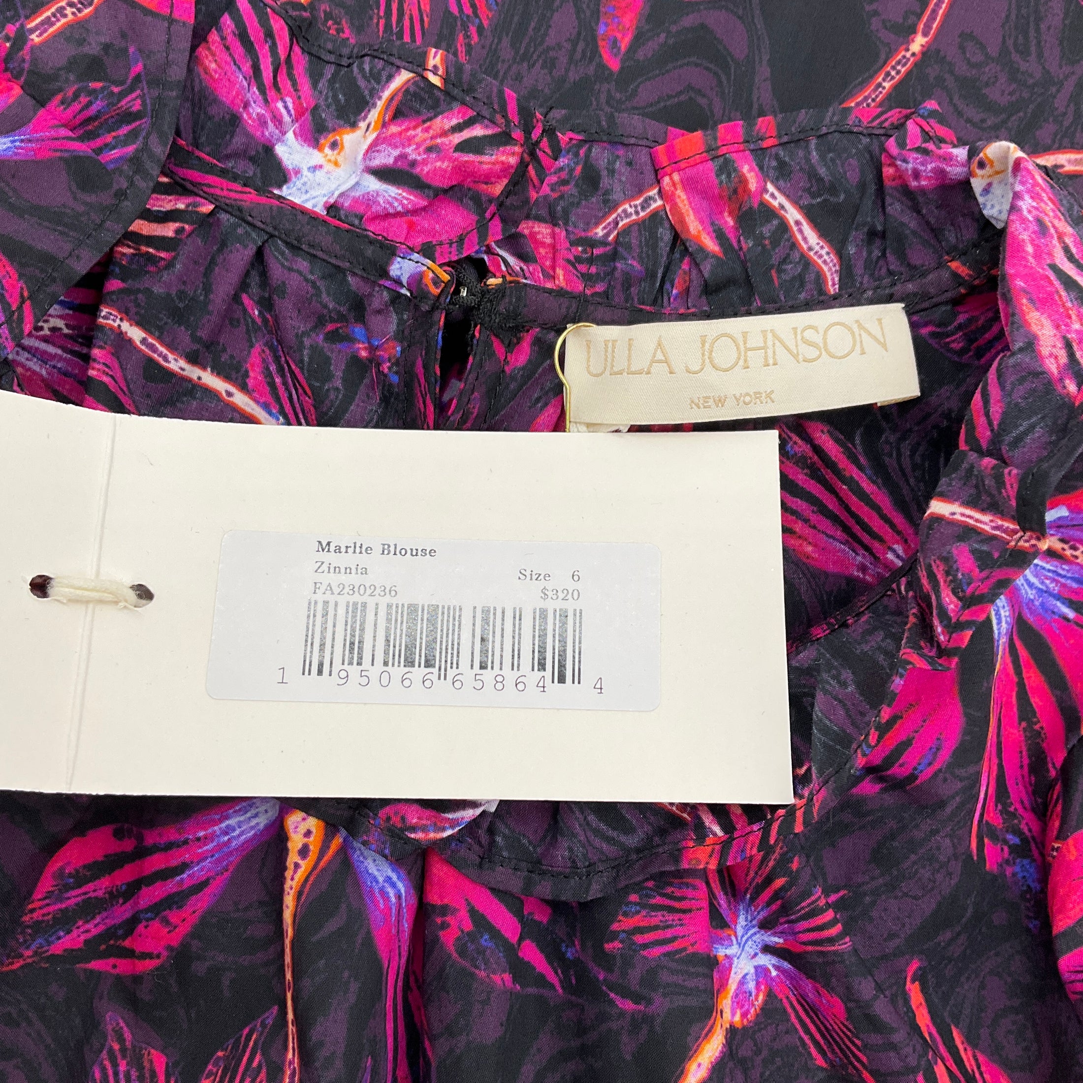 Ulla Johnson Magenta Zinnia Marlie Blouse