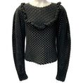 Load image into Gallery viewer, Ulla Johnson Black Crochet Hand Knit Alda Sweater
