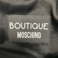 Load image into Gallery viewer, Boutique Moschino Silver Metallic / Black Elastic Band Trim Glitter Lurex Sheath Midi Dress
