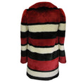 Load image into Gallery viewer, Alice + Olivia Red / White / Black Olivia Faux Fur Coat
