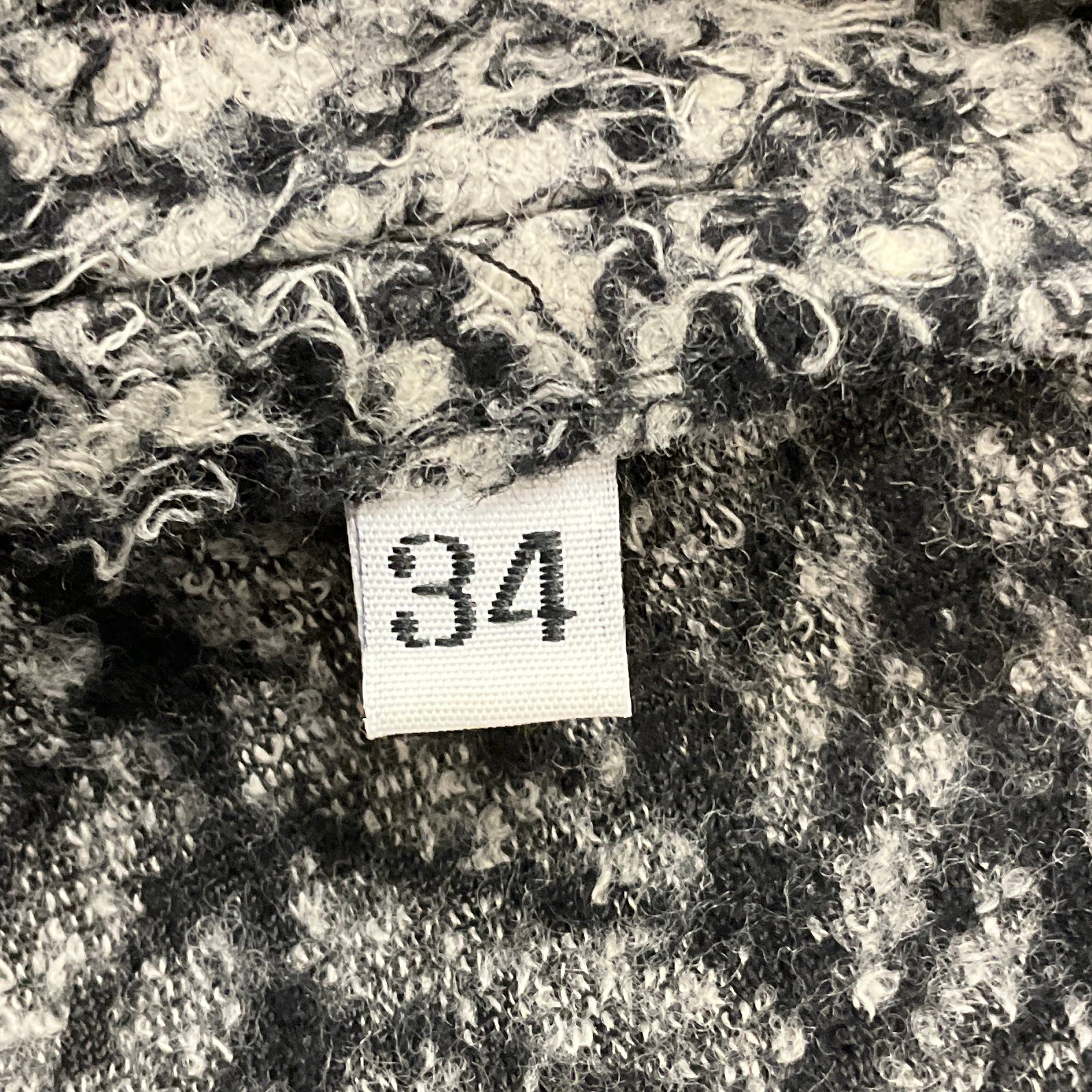 Jil Sander Black / Grey Short Sleeved Tweed Dress