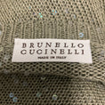 Load image into Gallery viewer, Brunello Cucinelli Olive Green Sequined Linen and Silk Knit Dress with Slip
