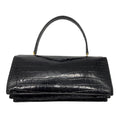 Load image into Gallery viewer, Hermes Rare Vintage Black Crocodile Skin Leather Lido Shoulder Bag

