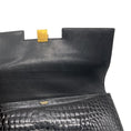 Load image into Gallery viewer, Hermes Rare Vintage Black Crocodile Skin Leather Lido Shoulder Bag
