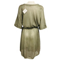 Load image into Gallery viewer, Brunello Cucinelli Olive Green Sequined Linen and Silk Knit Dress with Slip

