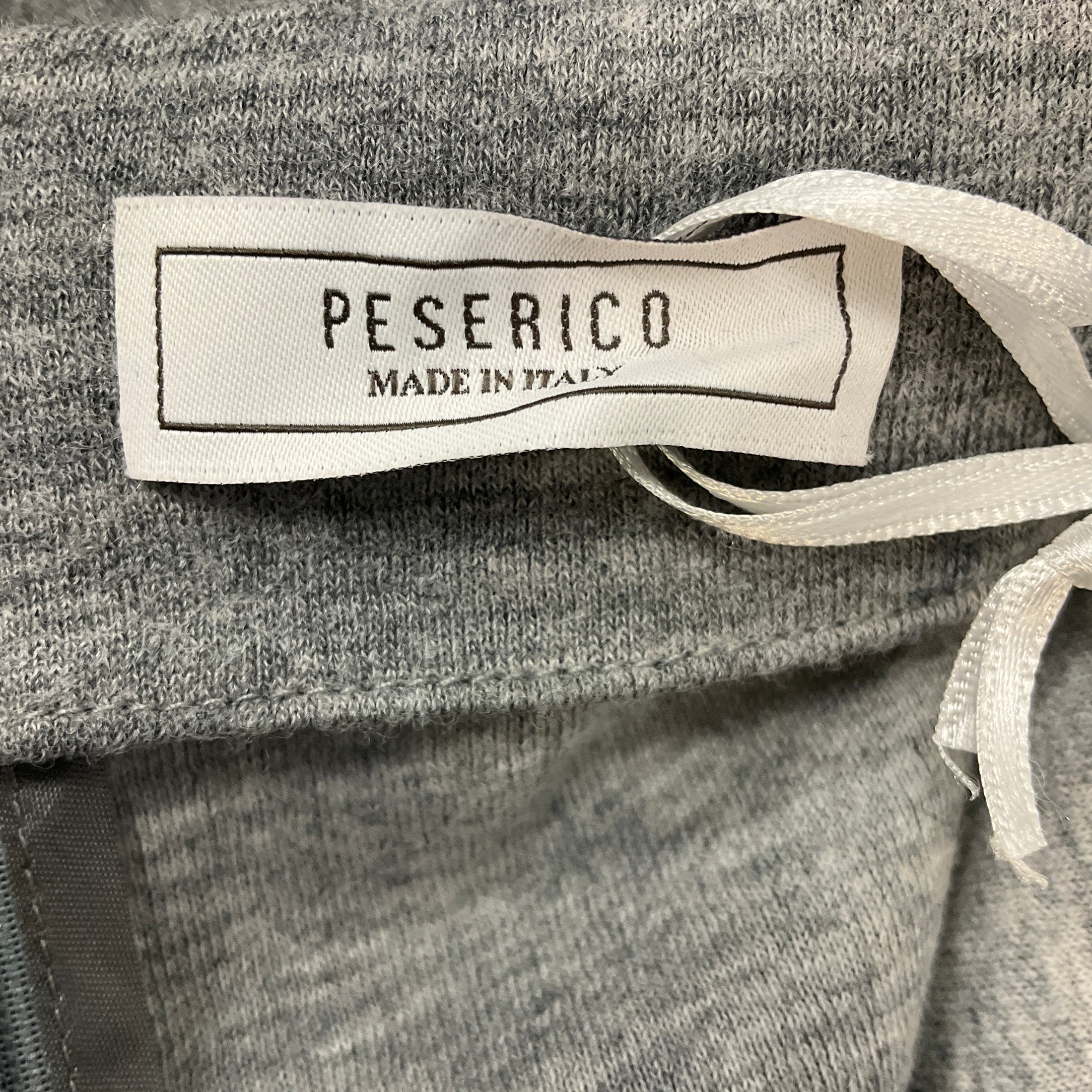 Peserico Grey Fluid Cotton Wool Jersey Dress