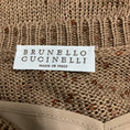 Load image into Gallery viewer, Brunello Cucinelli Taupe Sequined Linen and Silk Knit Dress with Slip
