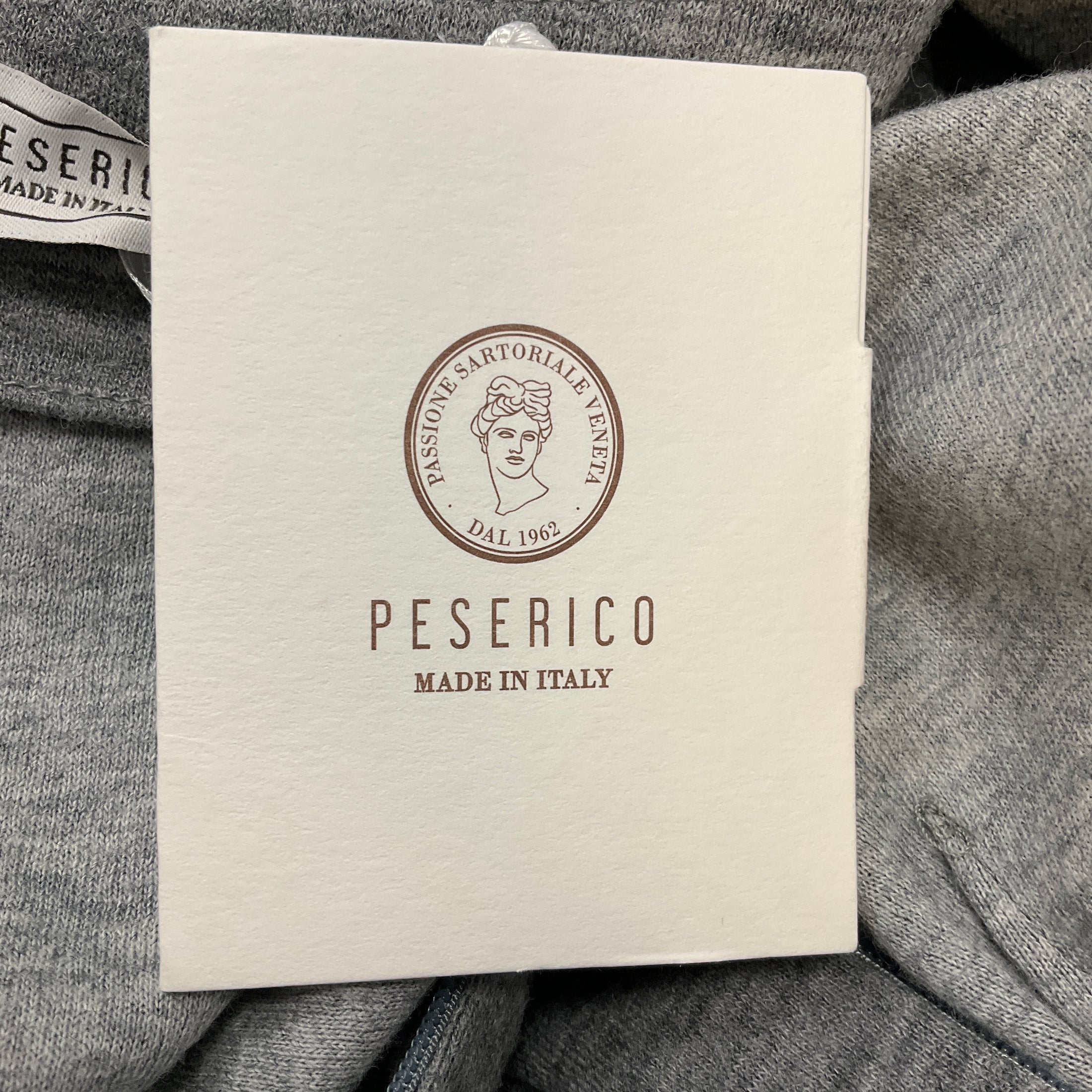 Peserico Grey Fluid Cotton Wool Jersey Dress