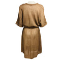 Load image into Gallery viewer, Brunello Cucinelli Taupe Sequined Linen and Silk Knit Dress with Slip
