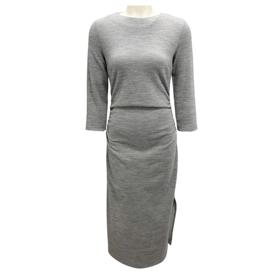 Peserico Grey Fluid Cotton Wool Jersey Dress