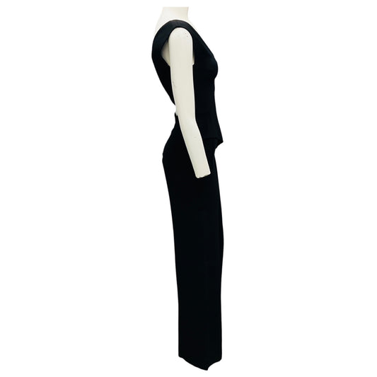 Roland Mouret Black Viscose Crepe Jumpsuit