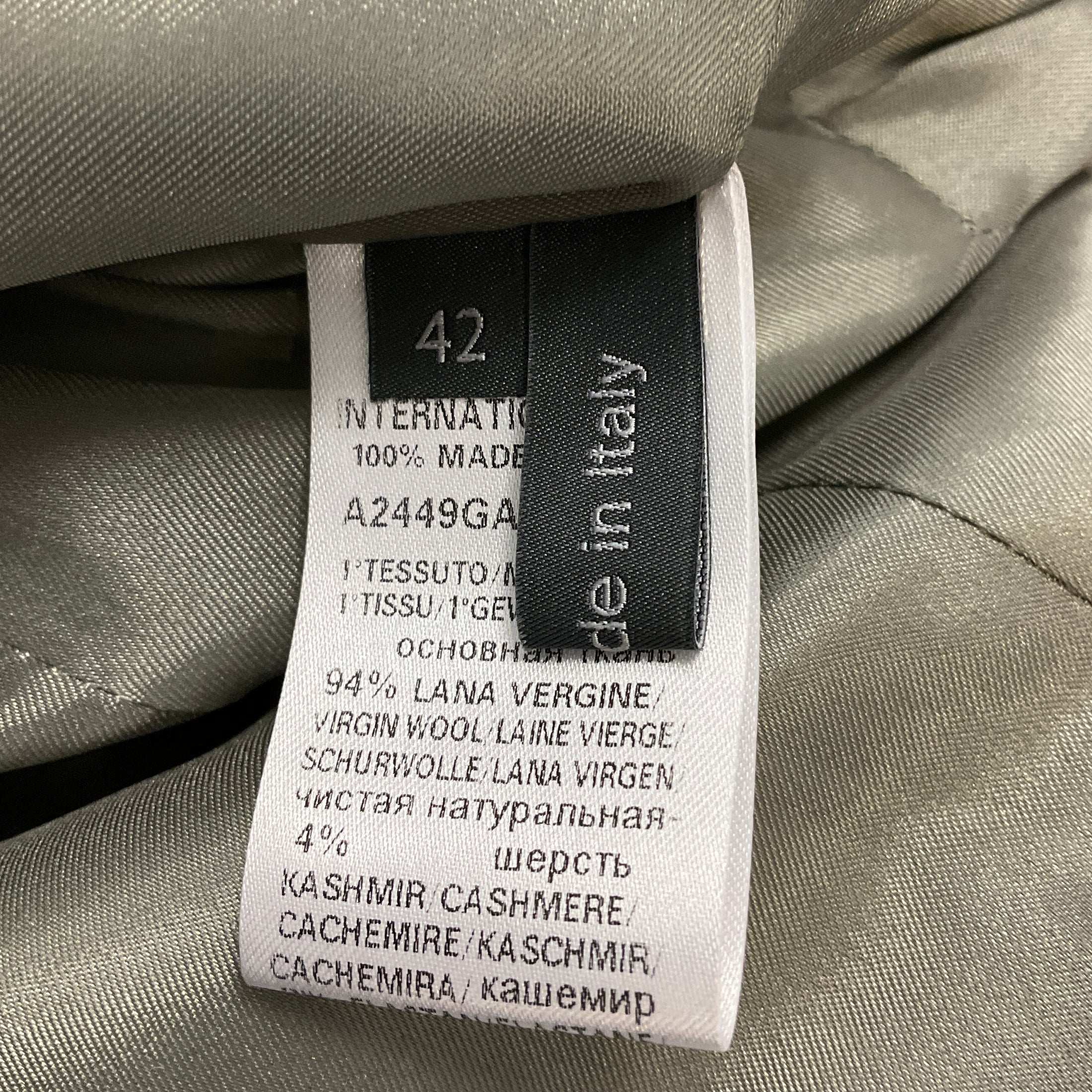 Lorena Antoniazzi Beige Pinstriped Wool Jacket and Skinny Leg Trousers