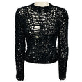 Load image into Gallery viewer, Jil Sander Black Sequined Open Hand Knit Jumper
