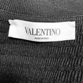 Load image into Gallery viewer, Valentino Black Viscose and Wool Knit Cardigan Sweater with Leather Trim
