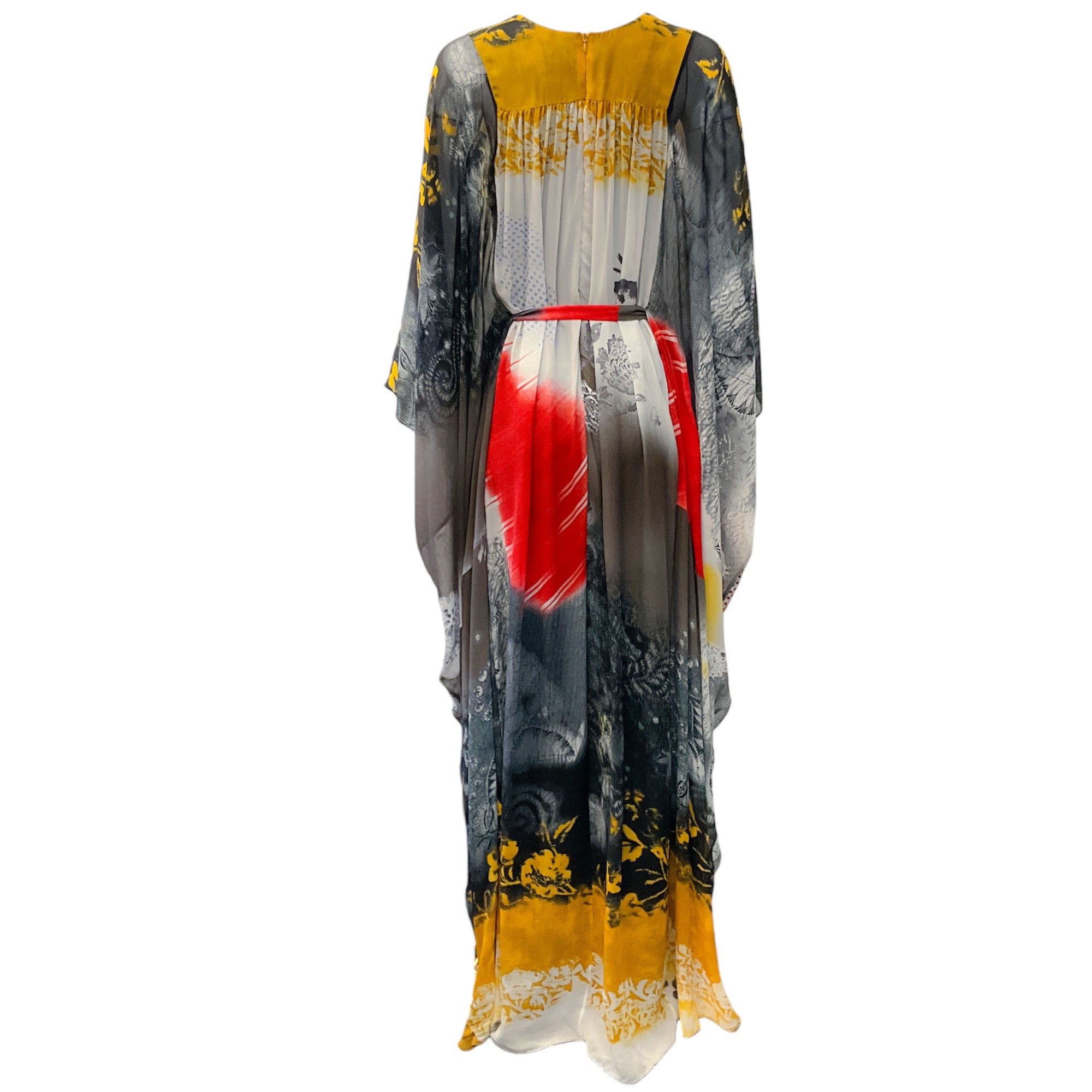 Etro Mustard / Charcoal Multi Print Maxi Kaftan