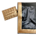 Load image into Gallery viewer, Bottega Veneta Black / Gold Leather Fold Over Clutch
