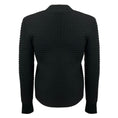Load image into Gallery viewer, Valentino Black Viscose and Wool Knit Cardigan Sweater with Leather Trim
