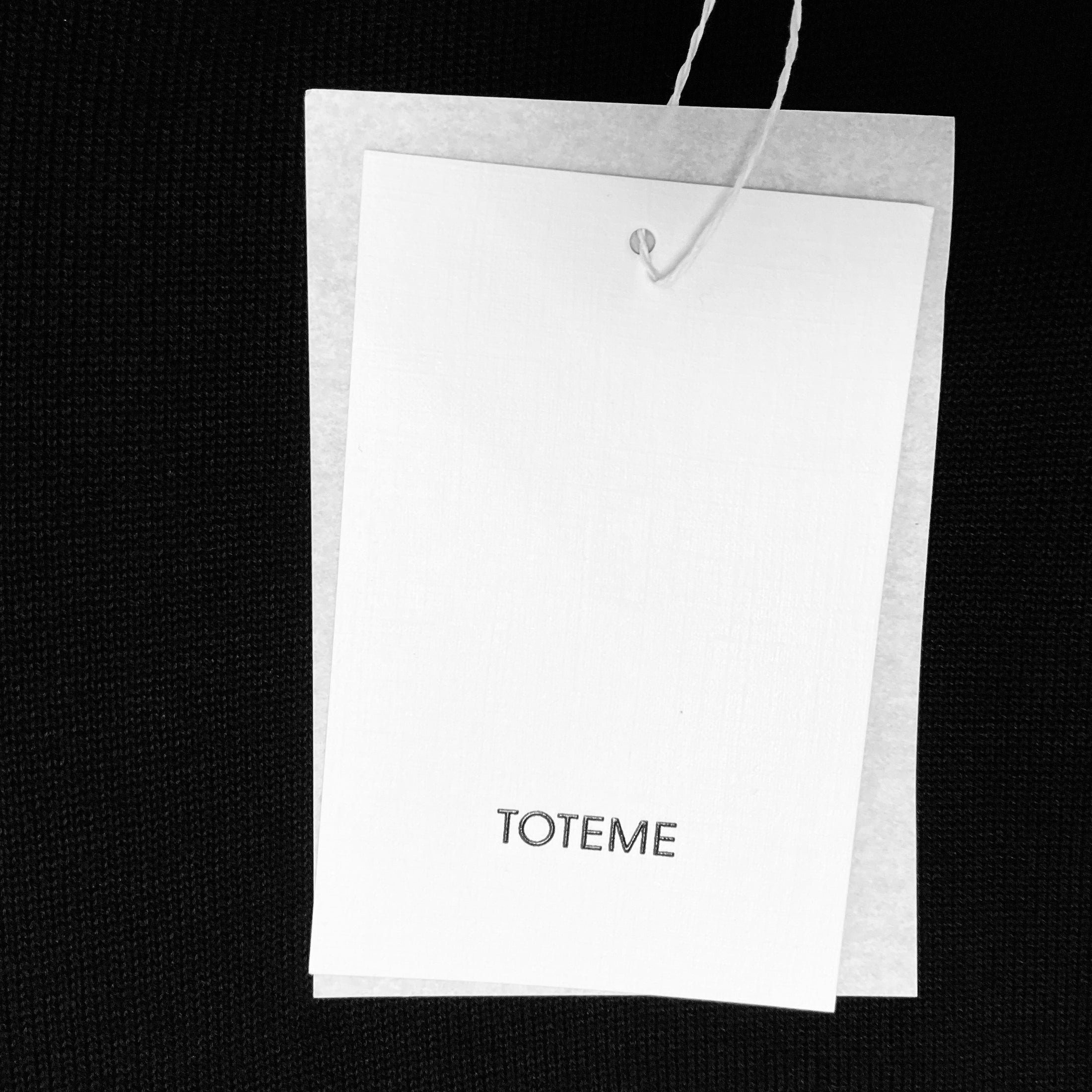 Toteme Black Slit Sleeve Turtleneck Sweater