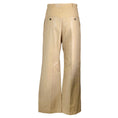 Load image into Gallery viewer, Marni Pale Gold 2020 Flared Wide Leg Lambskin Leather Pants

