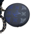 Load image into Gallery viewer, Louis Vuitton Navy Blue / Silver Chain Mahina Leather Bella Bucket Bag with Pouch
