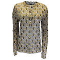 Load image into Gallery viewer, Paco Rabanne Gold / Black / Silver Metallic Geometric Patterned Knit Cardigan Sweater
