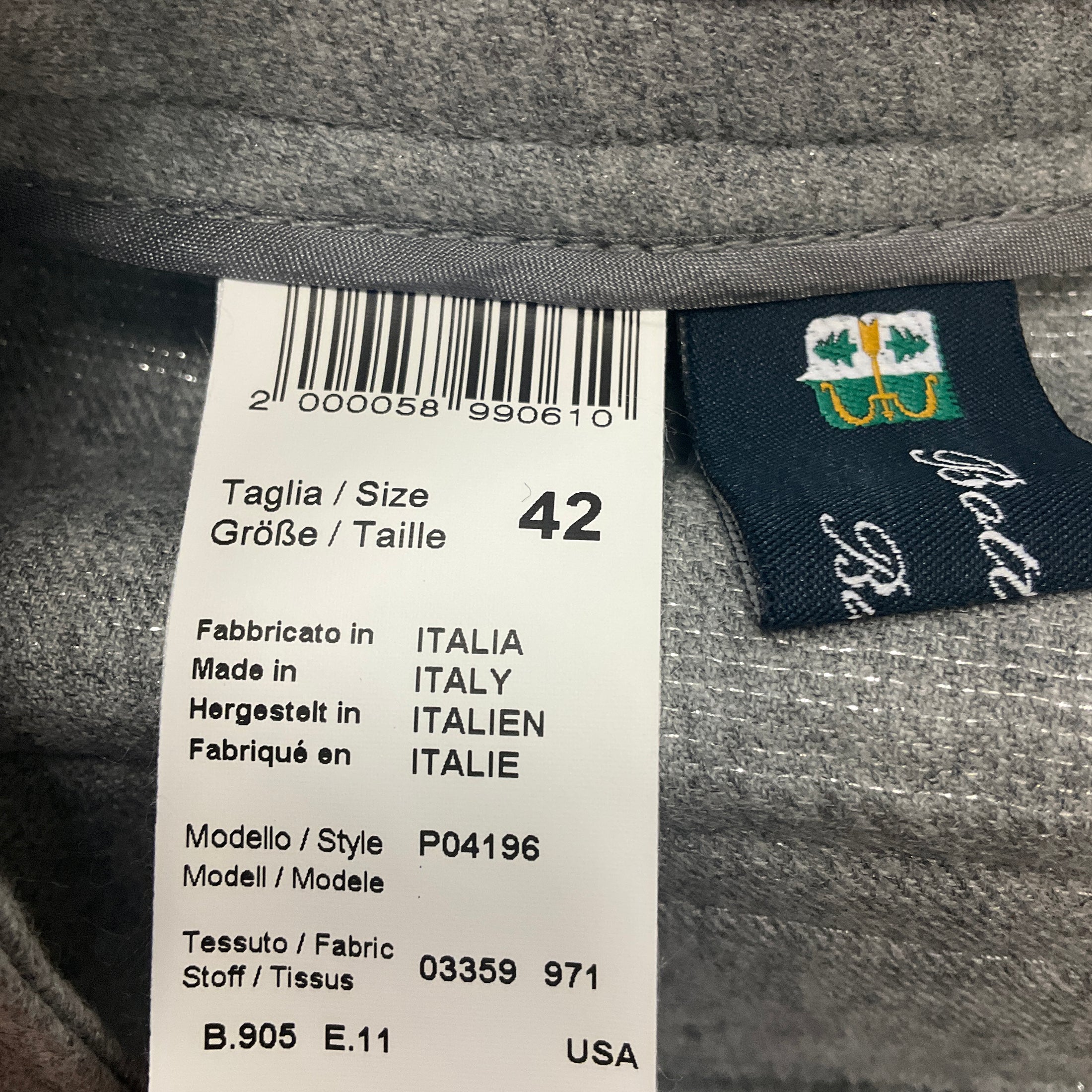 Peserico Grey Shimmer Wool Jacket and Pants Suit Set